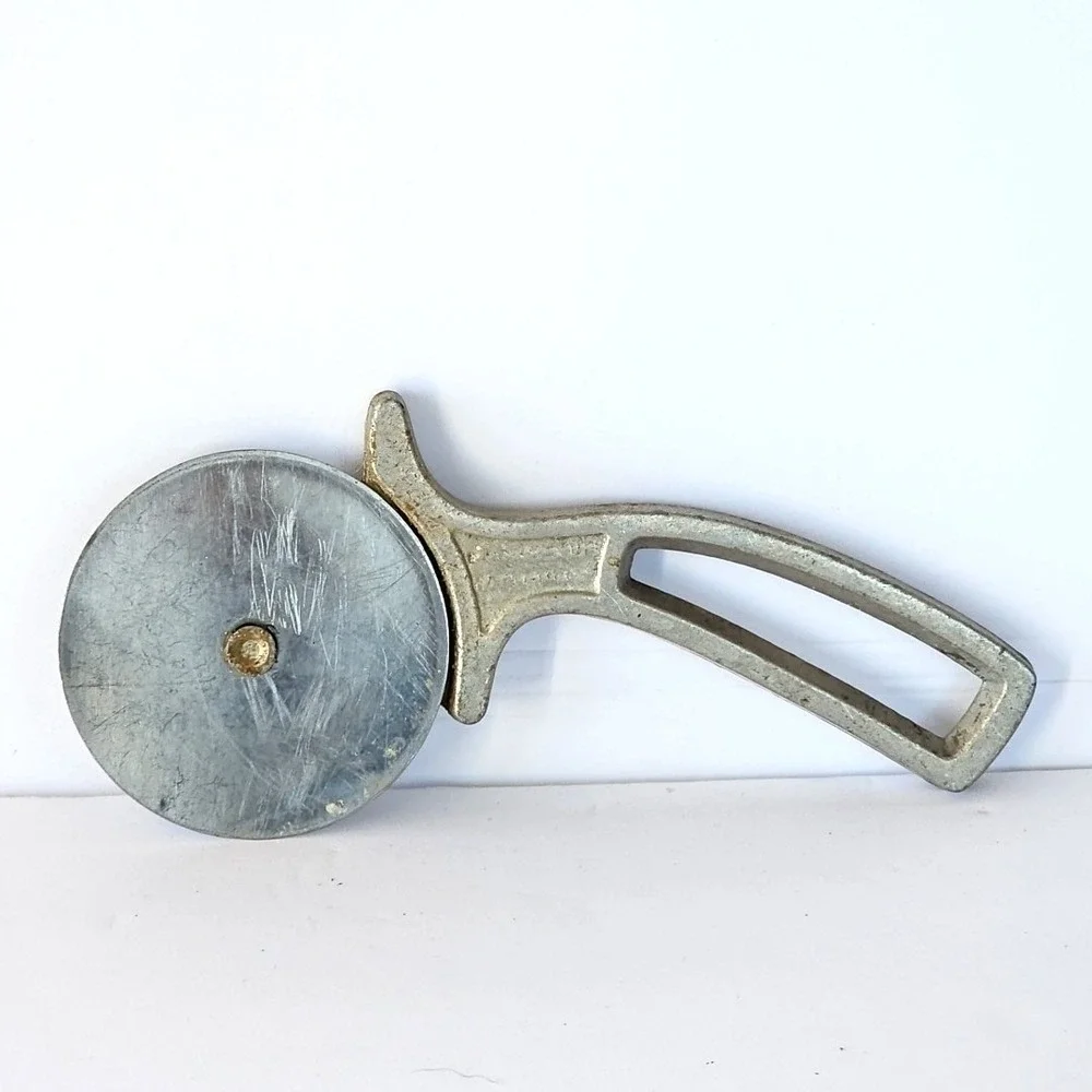 Vintage Progressus Pizza Cutter West Germany Aluminum Pastry Wheel Retro Kitchen